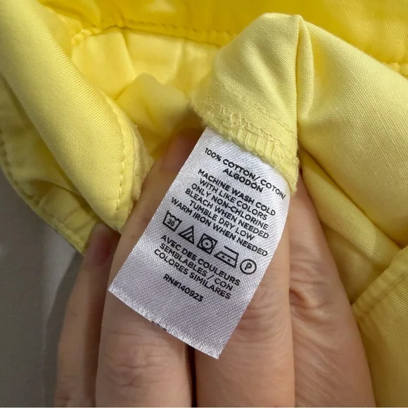 Loft Poplin Wide Leg Pants in Lemon Yellow - Picture 10 of 12